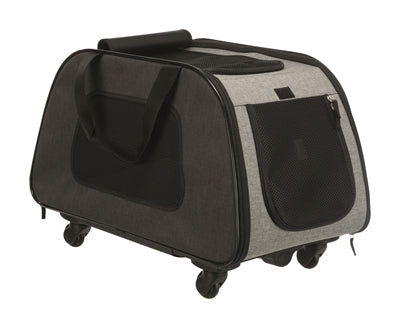 Trixie travel basket trolley black light gray