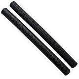 Maniglie dello sterzo in pelle 40 cm Ø22,2 mm nero per set