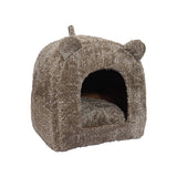 40 Winks Rosewood Cat Bed Igloo Teddy Brown