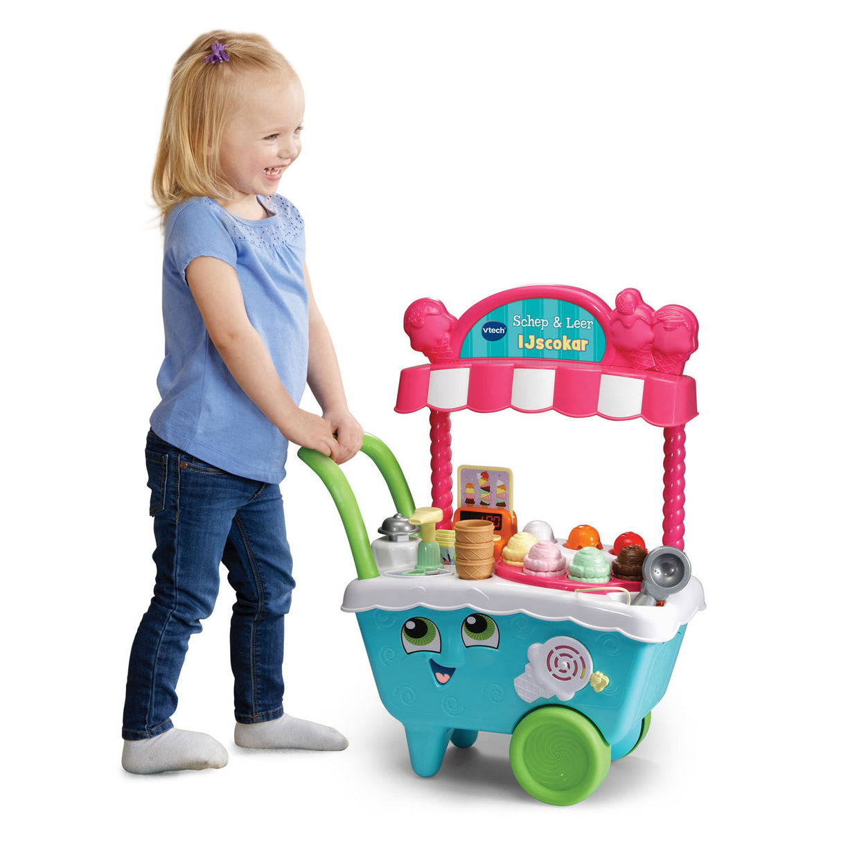 VTech Ice Cream SCOOP Usnjenje Junior Blue Pink 26-dele