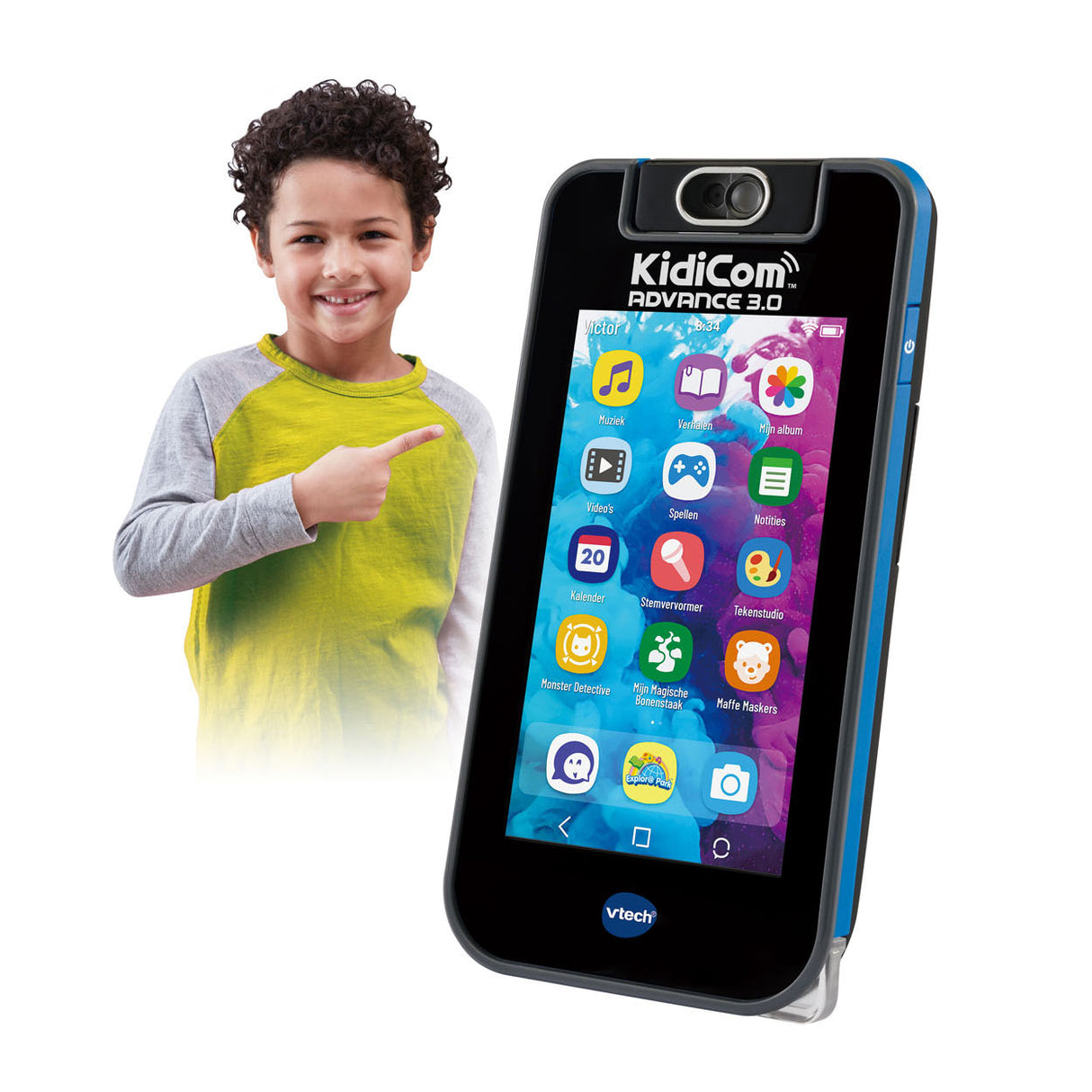 Vtech Toy Phone Kidicom 3.0 Svartblå 3-delad