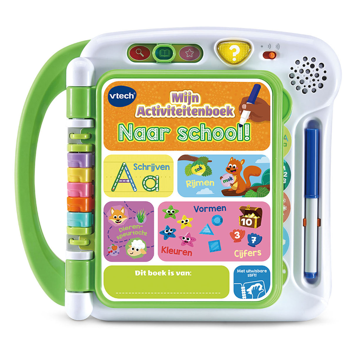 Vtech meng Aktivitéitsbuch an d'Schoul