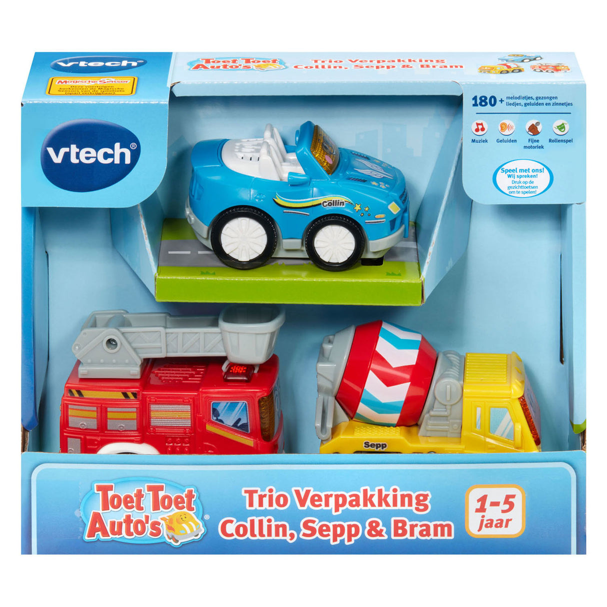 Vtech Toet Toet Cars Trio Pack - Collin, Sepp and Bram