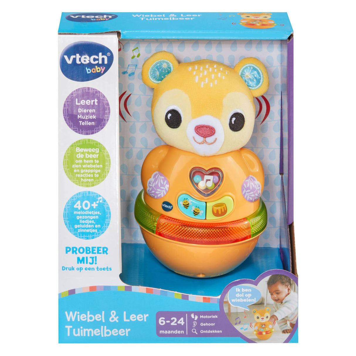 Vtech wiggle and learn tumble bear with 40 melodies