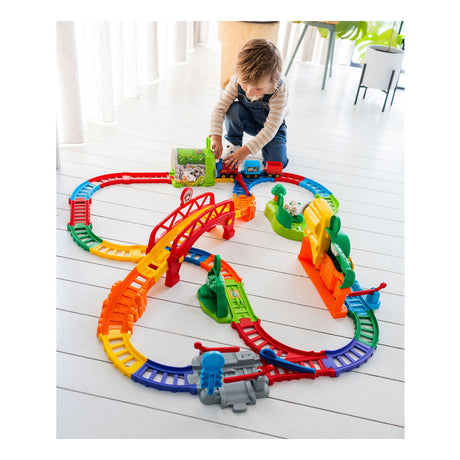 Súprava dobrodružného vlaku Vtech toot toot (vrátane lokomotívy lucas)