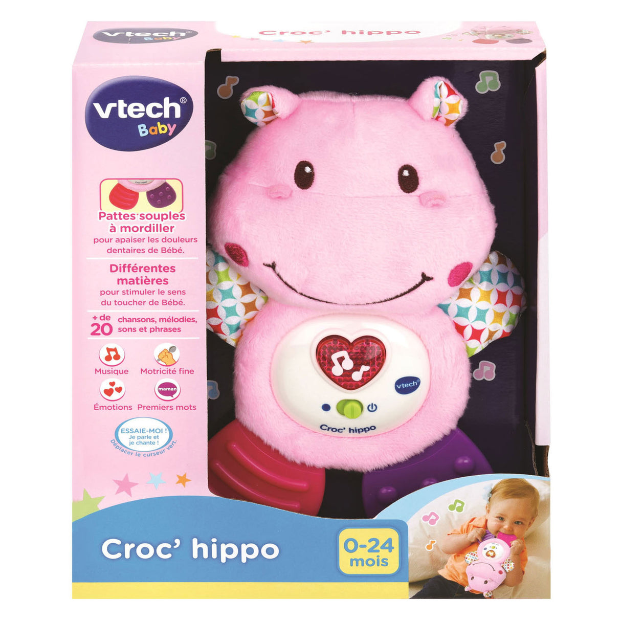 Vtech dětské chrastítko croc hroch