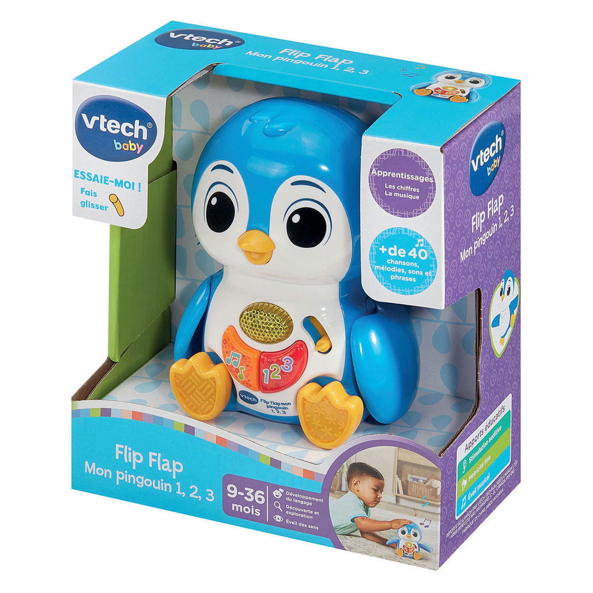 Penguin flap leanbh Vtech 1-2-3
