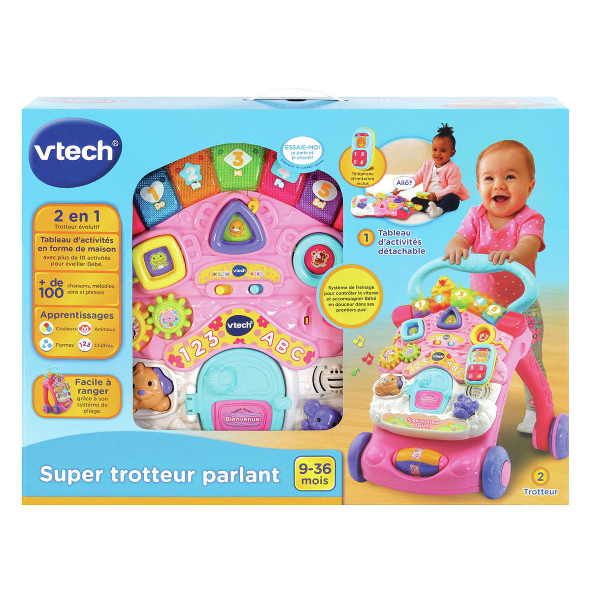 Vtech 2-in-1 activity walker pink