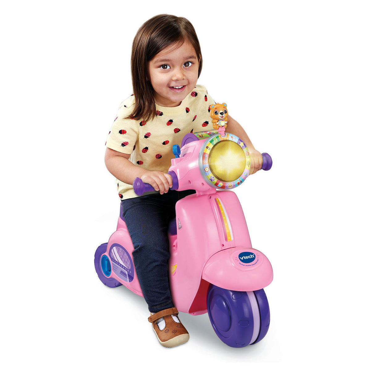 Vtech baby 2-in-1 balance bike scooter - pink
