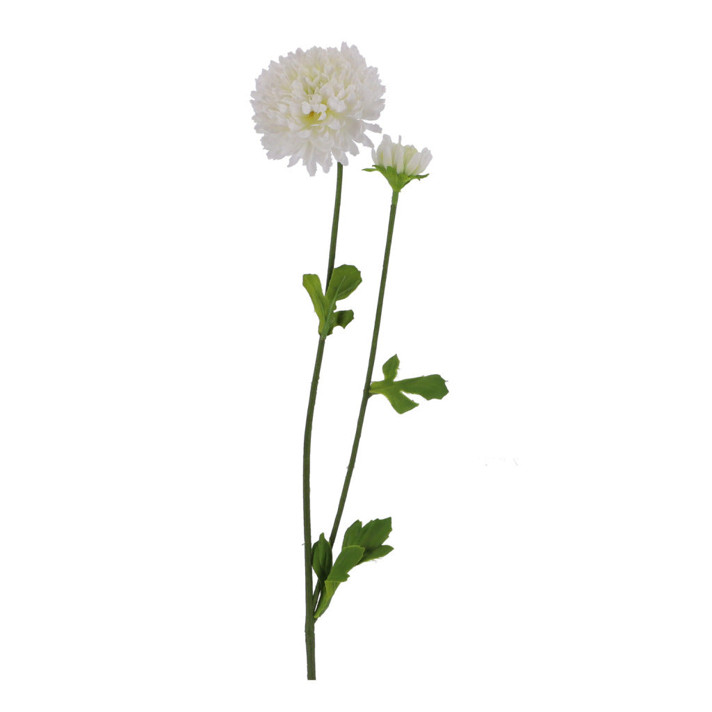 Grundläggande konstgjorda blommor krysantemum 63 cm vit