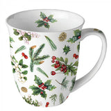 Ambiente mugg 400ml vintergrönt vit