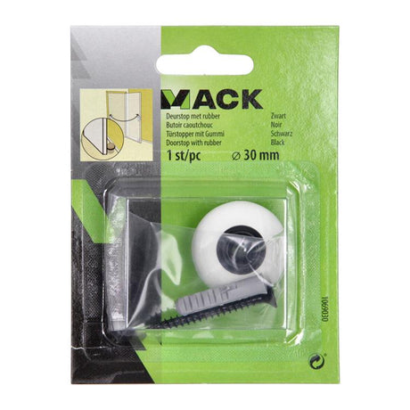 Mack 1069030 - deurstop met rubber zwart ø 30 mm 1 st pc | 6 stuks