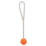 Trixie bola em corda borracha natural flutuante laranja