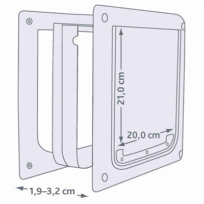 Trixie 2-way dog ​​flap white
