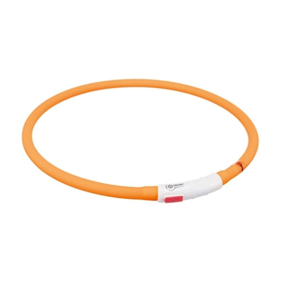 Trixie collar USB silicone luminous rechargeable orange