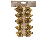 Decoris juletre lysestaker gull 10 stk
