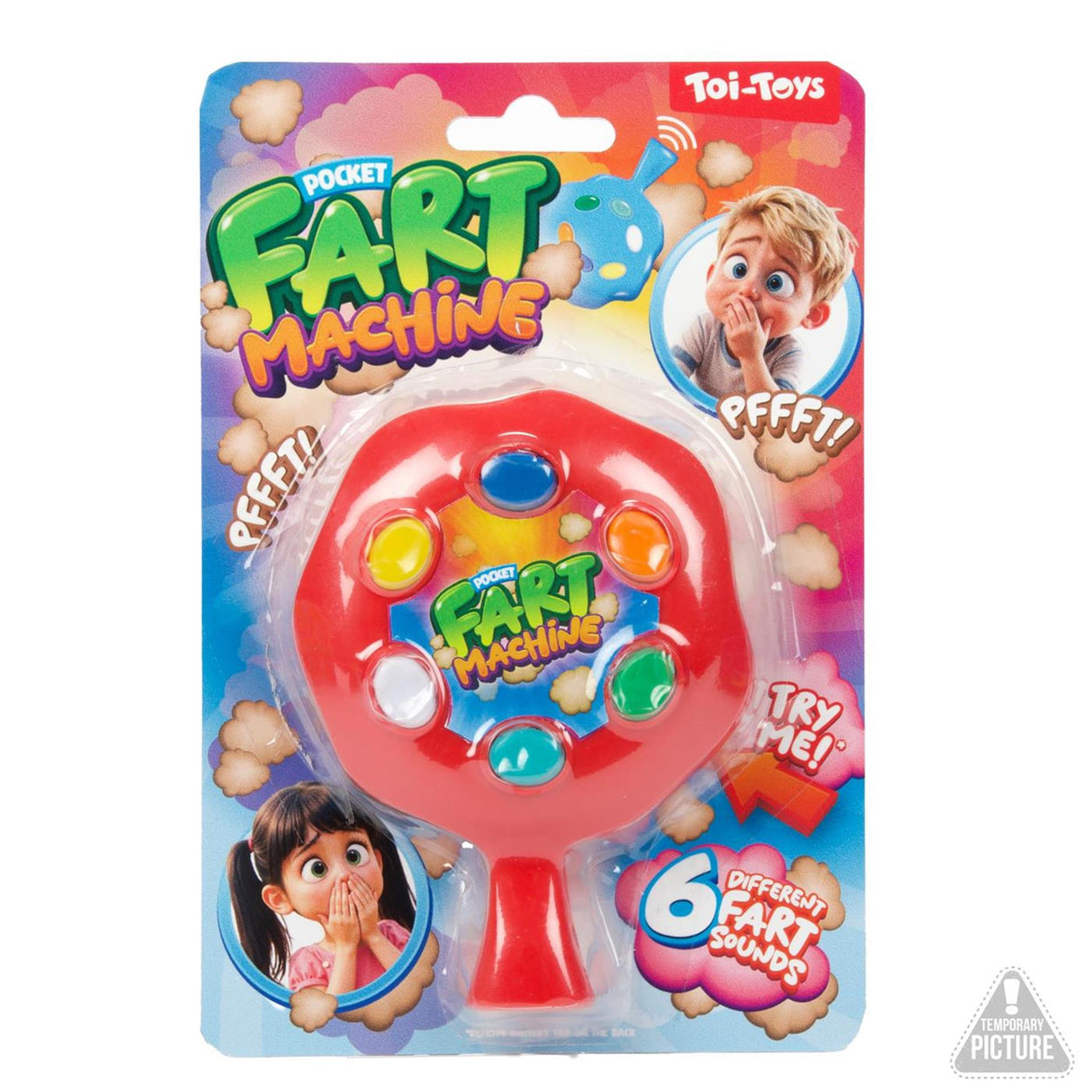 Toi-toys fun fart machine with sound 11cm 3 assorted