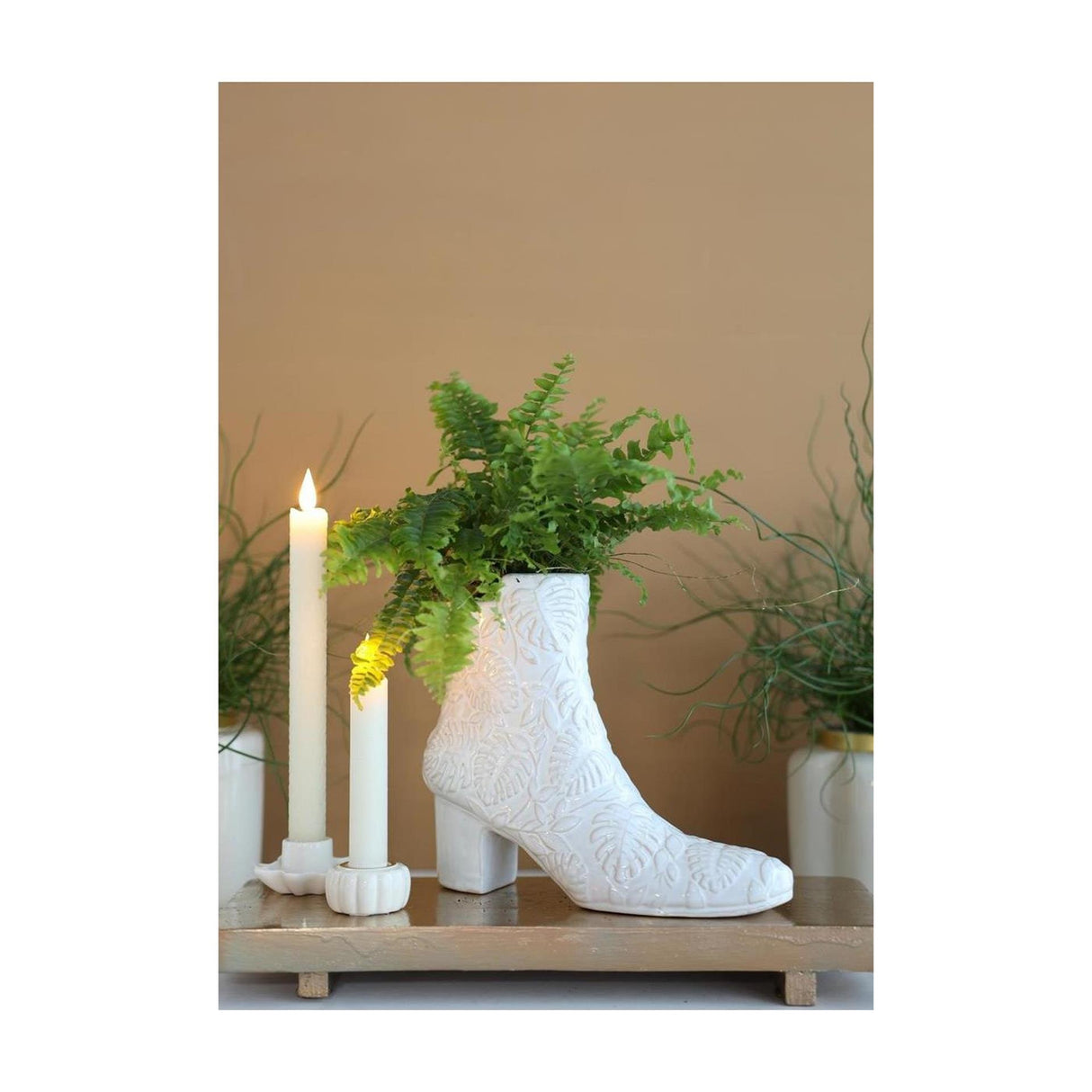 Ideas 4 seasons vase bootie cream ø7x22x19cm