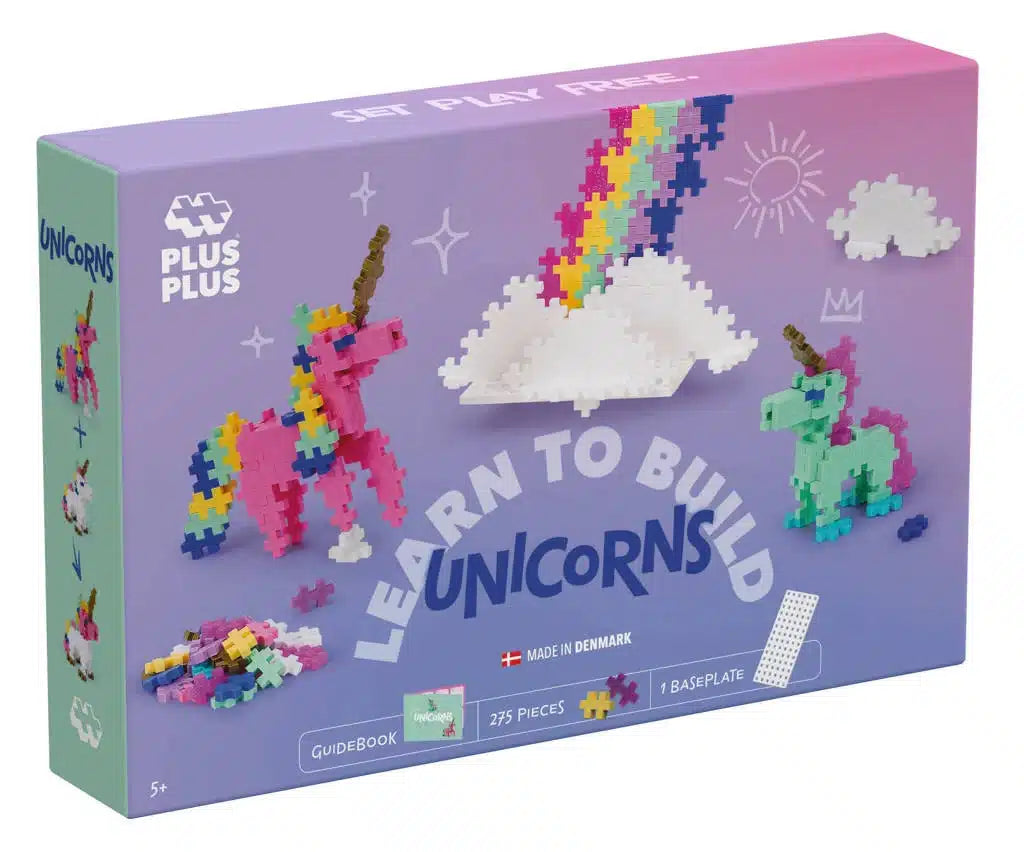 Plus-plus learn to build unicorn 275-piece construction set - 3908 - construction toys - construction toys - set with building blocks - from 5 years