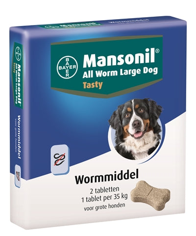 Mansonil stor hund alle orm velsmakende tabletter