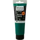 Creall studio acrylic paint, opaque, phtalo green (52), 120 ml 1 bottle