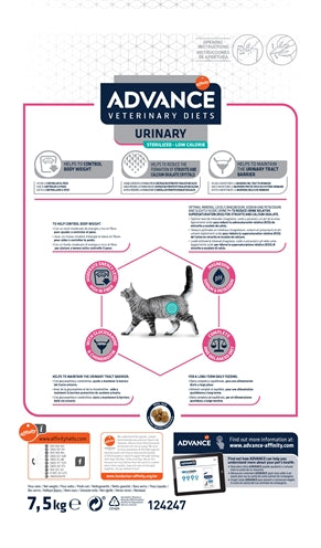 Advance Veterinary Diet Cat moči sterilizovaná méně kalorie S.