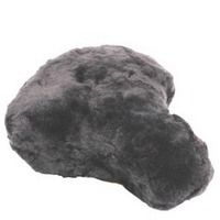 Couverture de selle 26 x 24 cm anthracite en peau de mouton