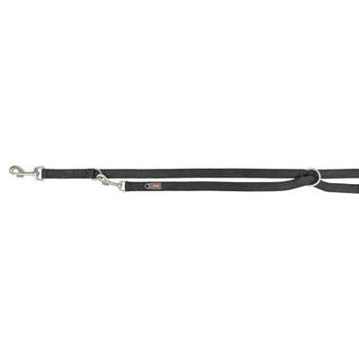 Trixie Dog Leash Premium double cousue noire réglable