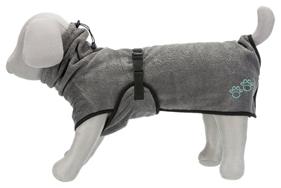 Trixie badekåpe hundefrotté grå