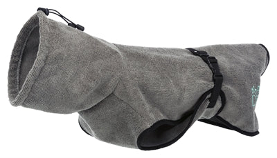 Trixie bathrobe dog terry cloth gray