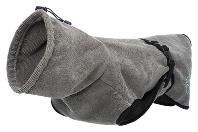 Trixie bathrobe dog terry cloth gray