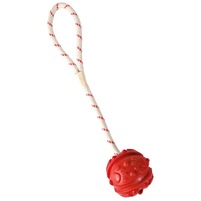 Trixie Ball on Rope Natural Rubber Floating Assorti