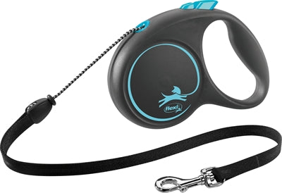 Flexi Rollijn Black Design Cord Blue