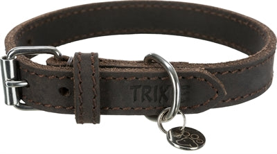 Trixie collar perro grasa rústica marrón oscuro