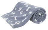 Trixie Dog Decke Kenny Fleece Knochenbeine blau