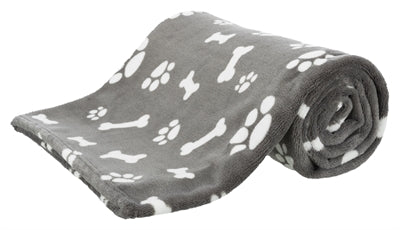 Trixie Dog Blanket Kenny Fleece Bone Gambe Grey