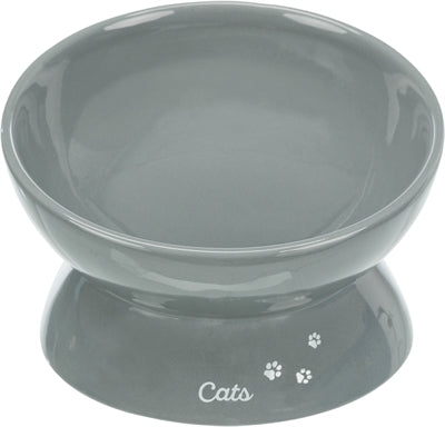 Trixie Food Bowl gatto xxl ceramico rialzato grigio