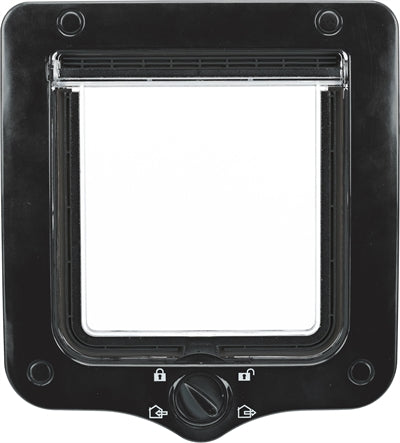 Trixie 4-way cat flap Including tunnel piece Black