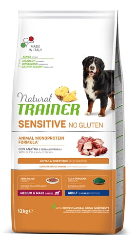 Natural trainer Dog adult medium maxi sensitive duck glutenvrij