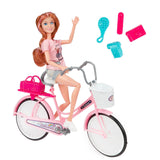 Toi toys Lauren teen doll on bicycle