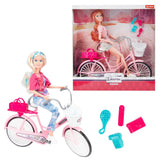Toi toys Lauren teen doll on bicycle