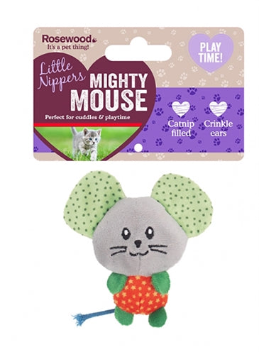 Rosewood Little Nippers Mighty Mouse med Catnip