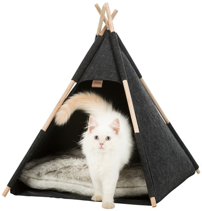 Trixie cama para gato tipi feltro antracite