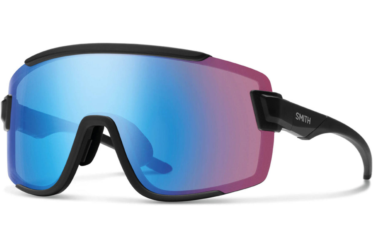 Smith glasses Wildcat Matte Black Chromapop Low Light Rose Blue Mirror