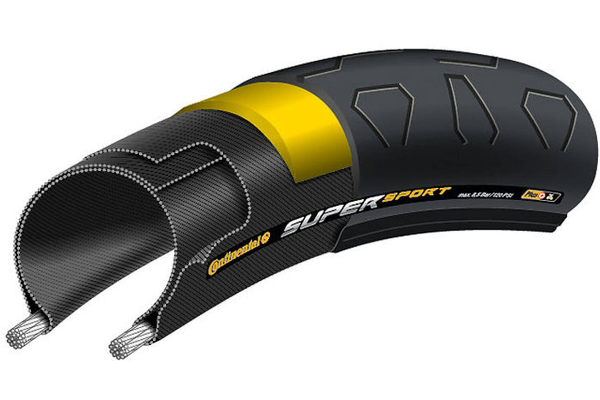 Continental Super Sport Plus Racefietsband 700x25C Draadband Zwart