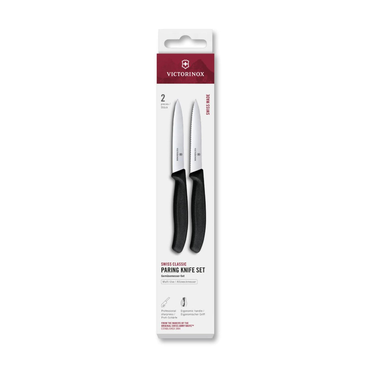 Victorinox peeling knife 2 pieces black 10cm