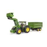 Bruder Bruder John Deere 7R 350 met Frontlader en transportaanha