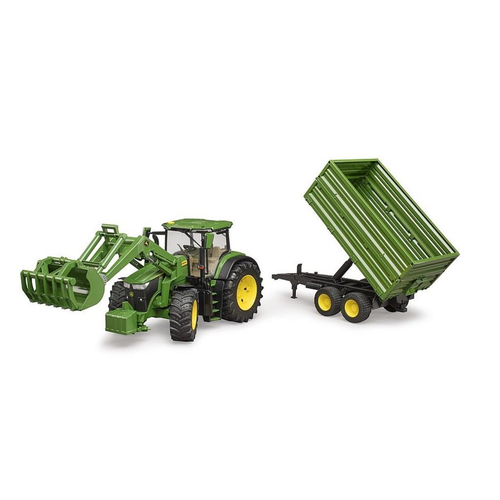 Bruder Bruder John Deere 7R 350 met Frontlader en transportaanha