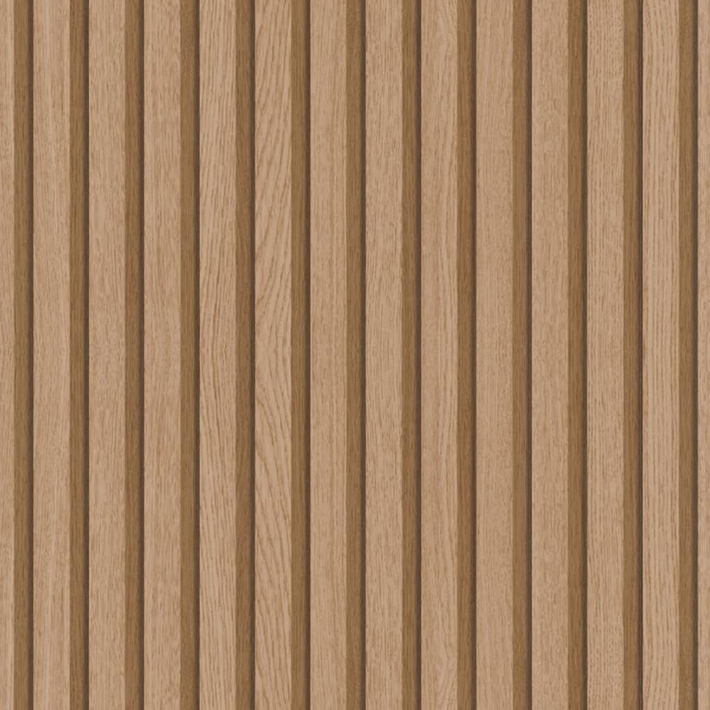 Muro de la pared del norte Noordwand Wallpaper Botanica Wooden Slats marrón