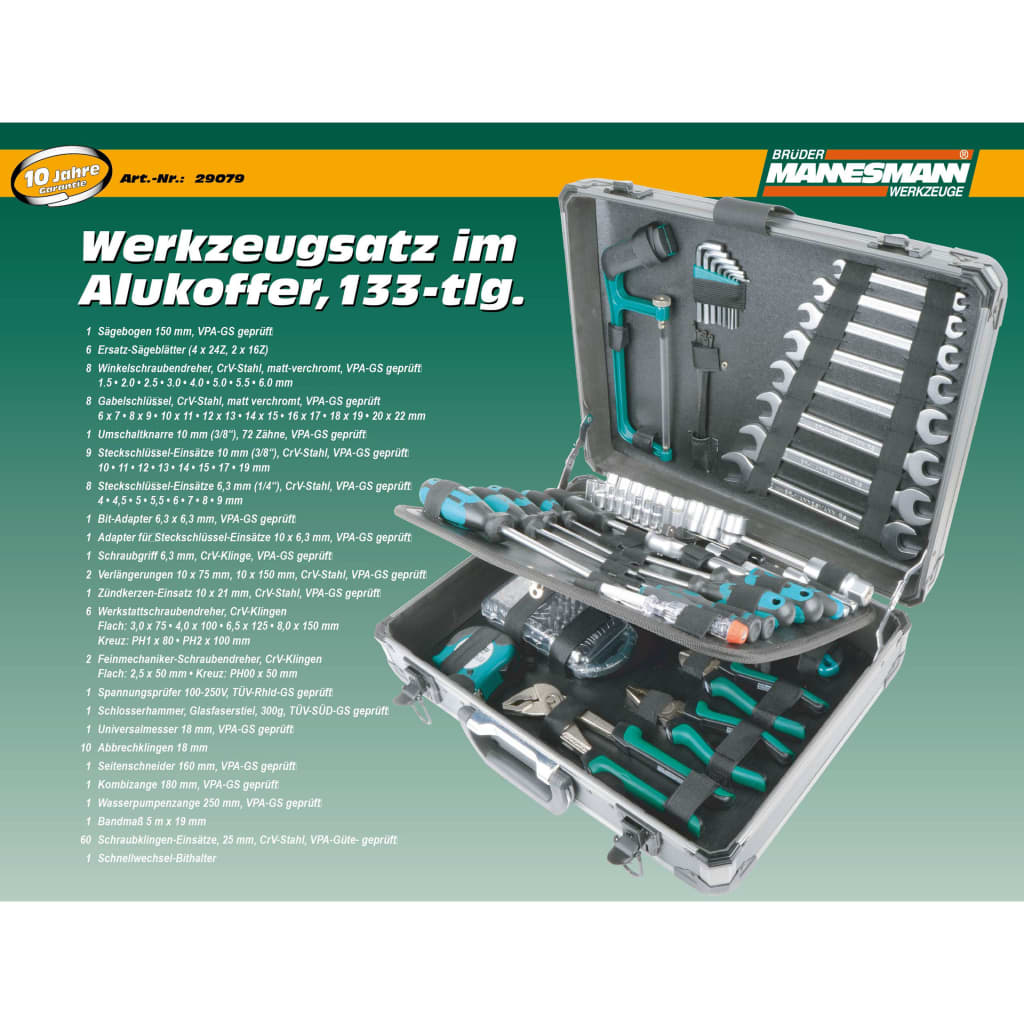 Brüder Mannesmann Brüder Mannesmann 133-part tool case